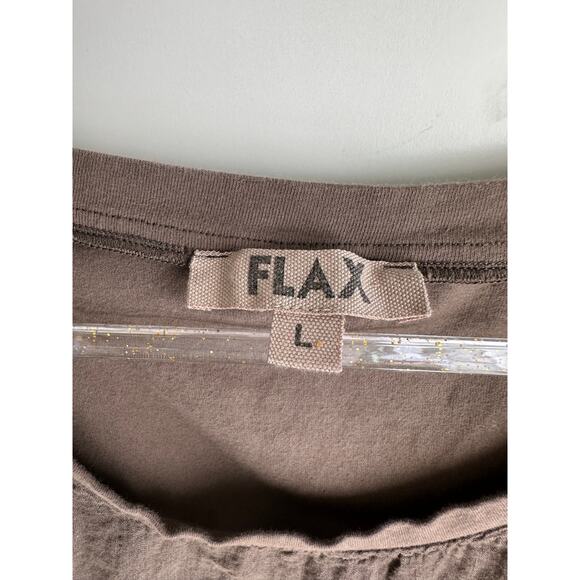 FLAX Linen Tank Top Brown size large Lagenlook layering Minimalist style - Picture 3 of 7